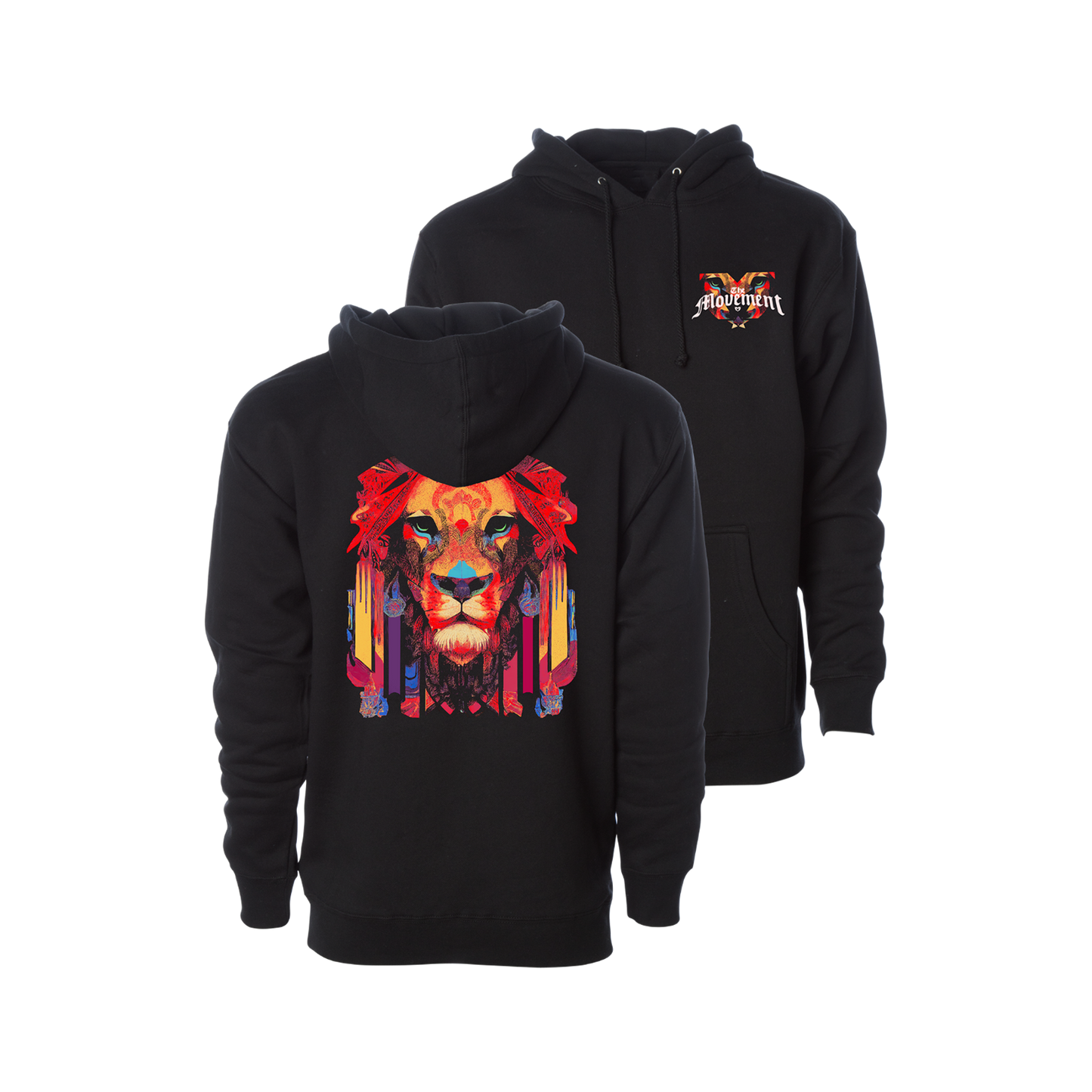 Technicolored Lion Pullover Hoodie
