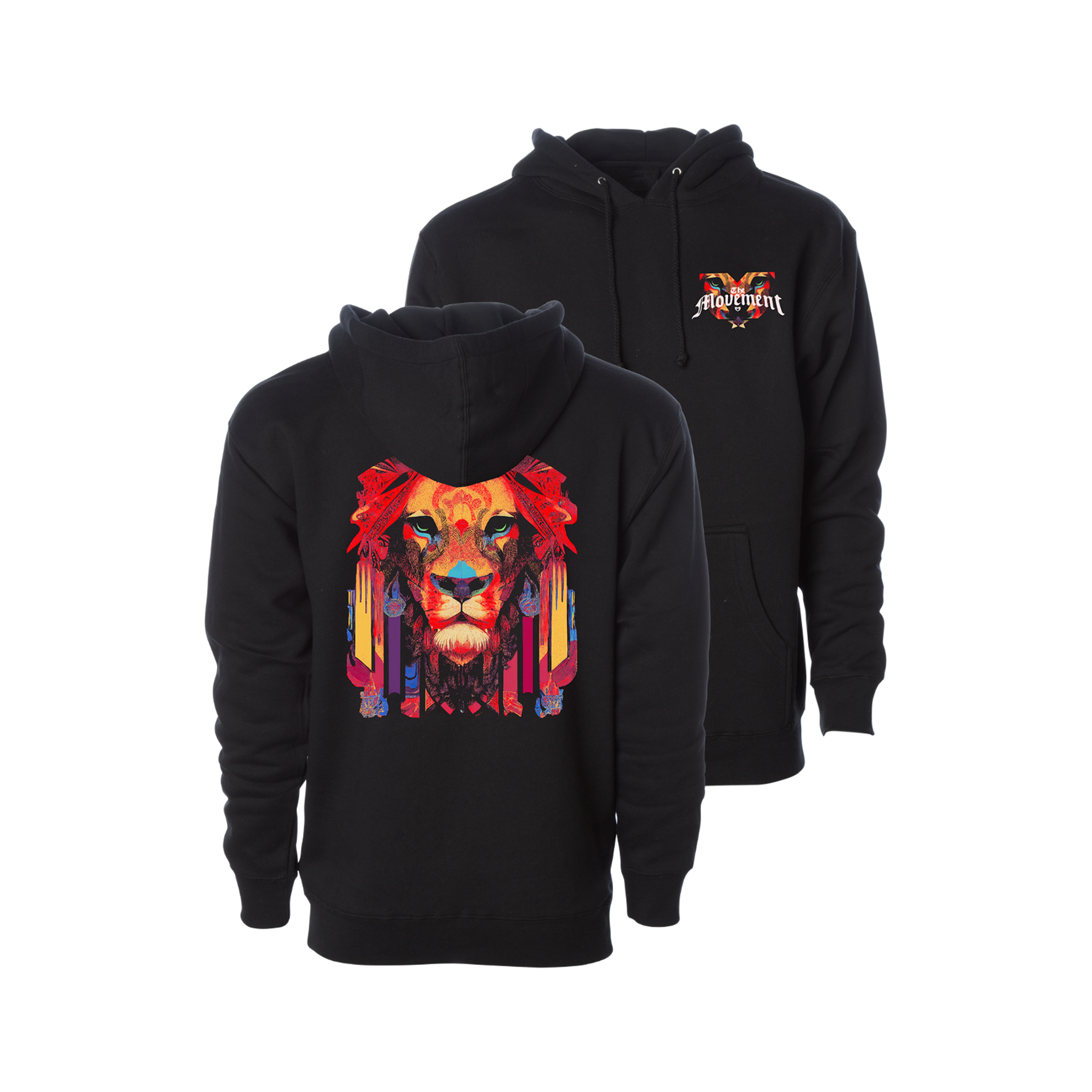 Technicolored Lion Pullover Hoodie