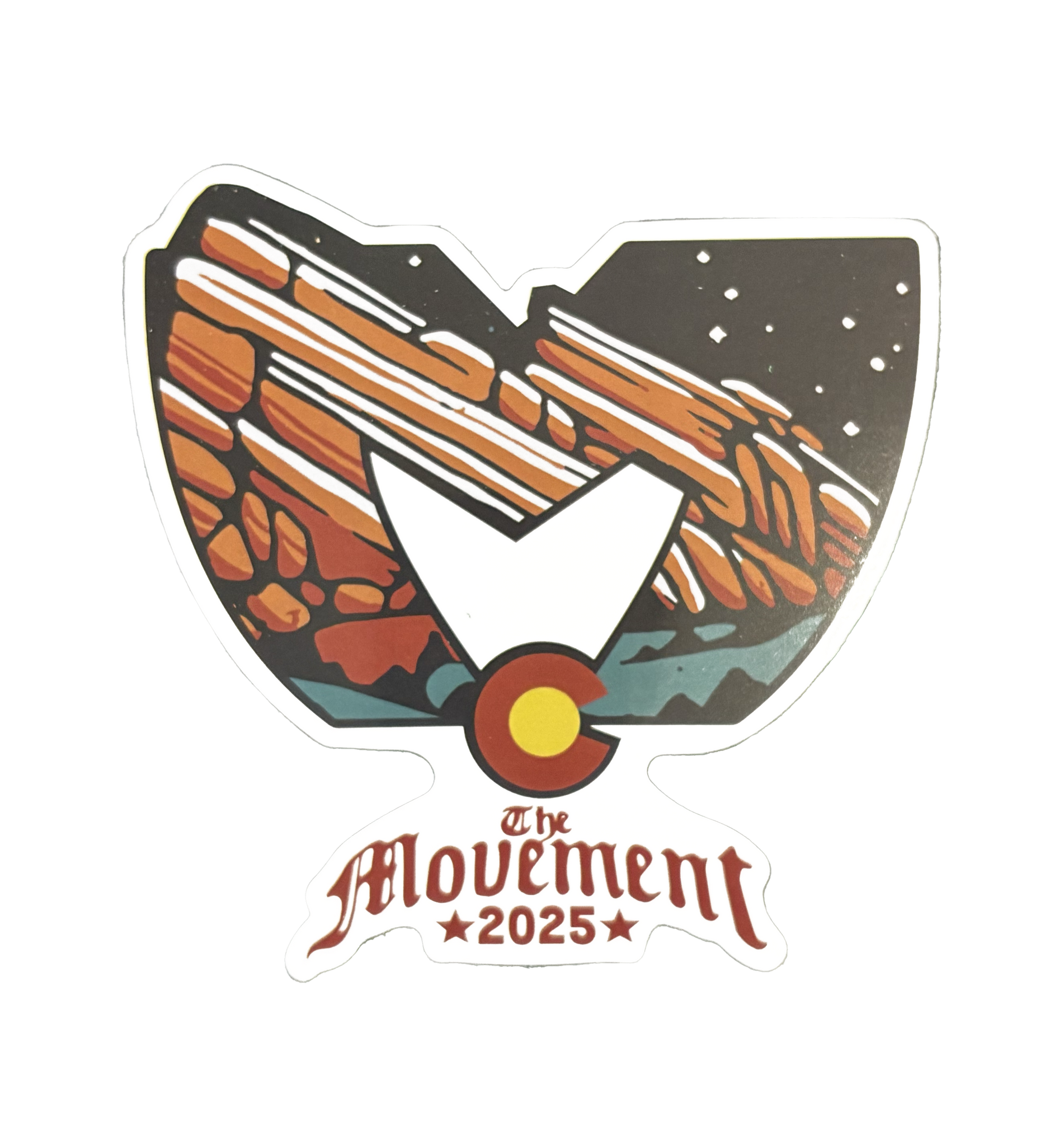 Red Rocks 2025 Sticker