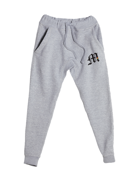 ‘M’ Logo Unisex Joggers (Heather Grey)