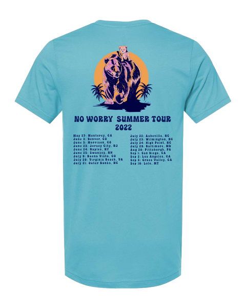 2022 No Worry Summer Tour Tee (Aqua)