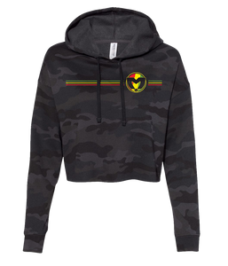 Women s Black Camo Crop Hoodie